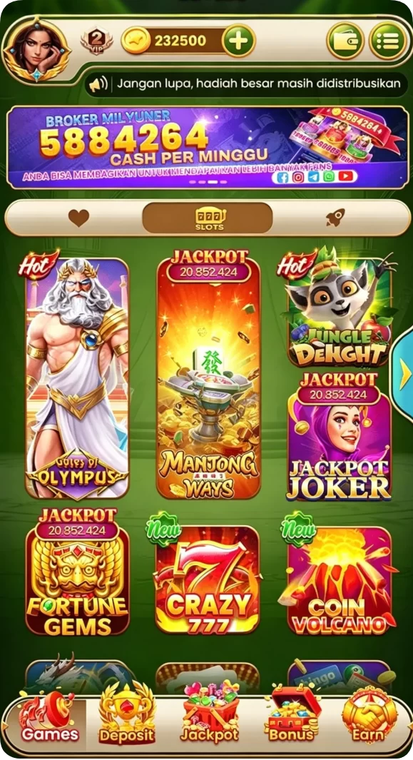 Tampilan utama aplikasi Aplikasi adg62 Resmi: Download dan Instalasi yang intuitif dan efisien.
